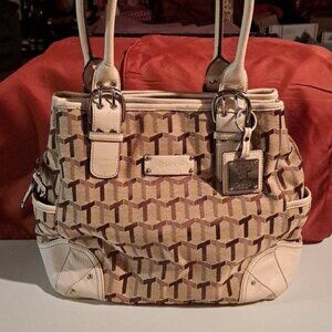 Tignanello Signature "T" Print Triple Compartment Satchel